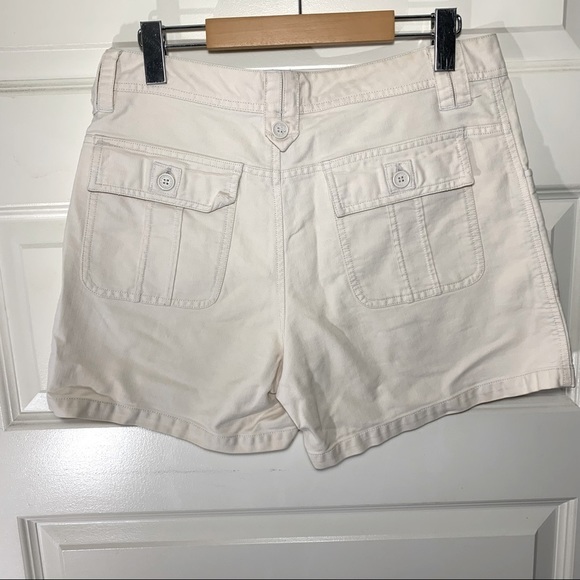 Vintage Lady Hathaway Corduroy Shorts Cream Sz 10 Side Pockets - Picture 3 of 6